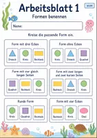 Vorschau - Arbeitsblätter - Formen Klasse 2 | Mathematik Klasse 2 | 7 Arbeitsblätter als PDF - Seite 1