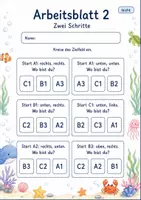 Vorschau - Arbeitsblätter - Wege im Gitter Klasse 2 | Mathematik Klasse 2 | 7 Arbeitsblätter als PDF - Seite 2