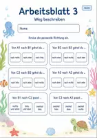 Vorschau - Arbeitsblätter - Wege im Gitter Klasse 2 | Mathematik Klasse 2 | 7 Arbeitsblätter als PDF - Seite 3