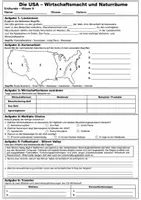 Vorschau - Arbeitsblätter - USA Wirtschaftsmacht und Naturräume - Seite 1