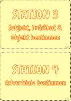 Vorschau - Stationenlernen - Satzglieder | Stationenlernen | 8 Stationen mit Lösungen und Merkblatt | Deutsch | Klasse 6 und 7 - Seite 2