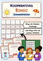 Vorschau - Spiele - Kooperatives Bingo: Sommerferien-Edition / Teambuilding / Klassengemeinschaft stärken / Klasse 3-6 - Deckblatt
