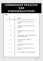 Vorschau - Arbeitsblätter - Nürnberger Prozesse und Strafgerichtshof Den Haag - Deckblatt