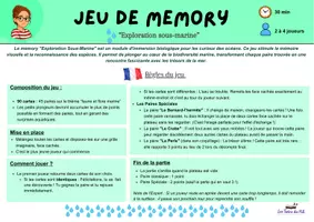 Aperçu - Apprentissages en autonomie - Mémory “Exploration sous-marine” - Page 2