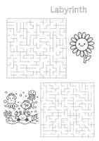 Vorschau - Arbeitsblätter - Labyrinth Sommer - kostenlos - Seite 3