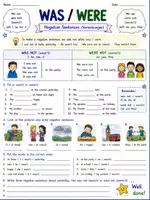 Vorschau - Arbeitsblätter - Was / Were Merkblatt und Übungsblätter - Seite 3