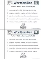 Vorschau - Arbeitsblätter - Wortfamilien - Seite 3