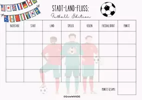 Vorschau - Spiele - Fussball WM 2026 | Stadt – Land – Fluss (WM 2026 Edition) | Fußball-Arbeitsblatt für Kinder | Lernspiel & Unterrichtsmaterial inkl. Blankovorlage ⚽️🏆 - Deckblatt