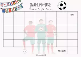 Vorschau - Spiele - Fussball WM 2026 | Stadt – Land – Fluss (WM 2026 Edition) | Fußball-Arbeitsblatt für Kinder | Lernspiel & Unterrichtsmaterial inkl. Blankovorlage ⚽️🏆 - Seite 1