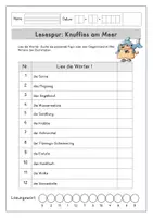 Vorschau - Arbeitsblätter - Lesespur - Knuffies am Meer - Seite 2