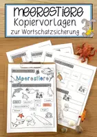 Vorschau - Anderer Materialtyp - Meerestiere Kopiervorlagen zur Wortschatzsicherung - Deckblatt