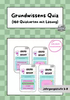 Vorschau - Aufgabenkarten - Grundwissenskarten GPG (160 Grundwissensfragen mit Lösung) - Deckblatt