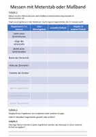 Vorschau - Arbeitsblätter - Messen im Klassenzimmer mit dem Meterstab/Maßband - Deckblatt