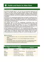 Vorschau - Arbeitsblätter - Politik und Recht im Alten Rom - Republik, Kaiserreich, Senat & Römisches Recht - Seite 1
