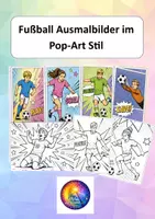 Vorschau - Mal- und Bastelvorlagen - Fußballbilder im Pop Art Stil - Deckblatt