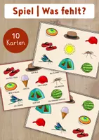 Vorschau - Spiele - Sommer | Spiel | Was fehlt | DaF DaZ oder Grundschule - Deckblatt