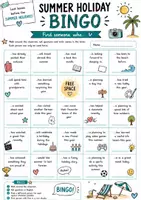 Vorschau - Arbeitsblätter - SUMMER HOLIDAY BINGO - Letzte Stunde vor den Ferien - Deckblatt