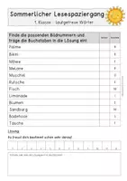 Vorschau - Anderer Materialtyp - Sommer Lesespaziergang 1.-4. Klasse - Seite 1
