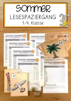 Vorschau - Anderer Materialtyp - Sommer Lesespaziergang 1.-4. Klasse - Deckblatt