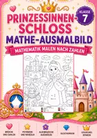 Vorschau - Mal- und Bastelvorlagen - Prinzessinnen-Schloss – Mathe-Ausmalbild | Brüche, Potenzen, Wurzeln, Gleichungen | Klasse 7 - Deckblatt