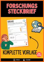 Vorschau - Poster - Der universelle Forschungs-Steckbrief: Allrounder-Vorlage für Tiere & Natur - Deckblatt