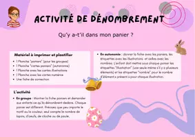 Aperçu - Apprentissages en autonomie - Activité "Qu’y-a-t’il dans mon panier ?" - Page 2