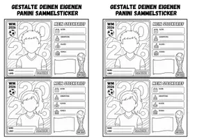 Vorschau - Arbeitsblätter - Gestalte deinen eigenen Panini Sammelsticker - Seite 1