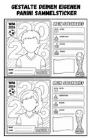 Vorschau - Arbeitsblätter - Gestalte deinen eigenen Panini Sammelsticker - Deckblatt