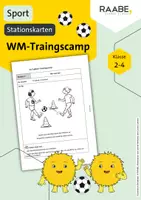 Vorschau - Stationenlernen - WM-Trainingscamp: 7 Fußball-Stationskarten - Deckblatt
