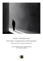 Vorschau - Arbeitsblätter - Deutsch - Textanalyse und KI - Erich Kästner: Ein Menschenleben - Deckblatt
