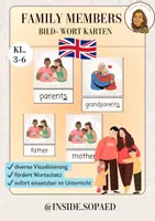 Vorschau - Bildkarten - Bildkarten zur Familie/family members (divers) - Deckblatt