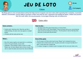 Aperçu - Jeux - Loto des couleurs 1 - Page 3