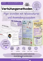 Vorschau - Mal- und Bastelvorlagen - Sexualerziehung: Verhütungsmethoden als Flyer erstellen - Deckblatt