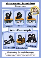 Vorschau - Poster - Klassenmotto Rabenklasse: Klassenregeln - Deckblatt