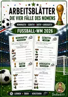 Vorschau - Arbeitsblätter - Arbeitsblätter - Die vier Fälle des Nomens - Fußball WM 2026 - Deckblatt