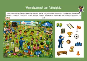 Vorschau - Arbeitsblätter - Fußball-Wimmelbild für DaZ & Grundschule – Wortschatz entdecken, erzählen und sprechen - Seite 2