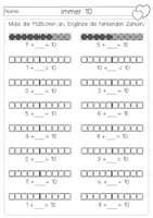 Vorschau - Arbeitsblätter - Zehnerübergang ZR 20 Mathematik Addition Klasse 1 - Seite 2