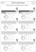 Vorschau - Arbeitsblätter - Zehnerübergang ZR 20 Mathematik Addition Klasse 1 - Seite 3