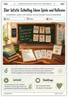 Vorschau - Spiele - Der letzte Schultag Ideen Spiele und Reflexion - Deckblatt