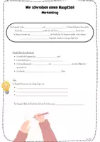 Vorschau - Arbeitsblätter - Hauptteil schreiben | 3 Arbeitsblätter | Inkl. Merkblatt mit Lösung | Aufsatz schreiben | Deutsch | Klasse 7 und 8 - Seite 1