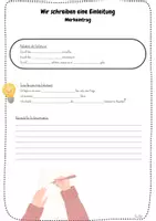 Vorschau - Arbeitsblätter - Einleitung schreiben | 3 Arbeitsblätter | Inkl. Merkblatt mit Lösung | Aufsatz schreiben | Deutsch | Klasse 7 und 8 - Seite 1