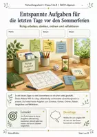 Vorschau - Spiele - Entspannte Aufgaben für die letzten Tage vor den Sommerferien - Deckblatt