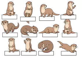Vorschau - Mal- und Bastelvorlagen - Klassenampel Otter | Belohnungssystem Otterklasse - Seite 3