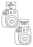Vorschau - Mal- und Bastelvorlagen - Mein Schuljahr in Bildern Polaroid Schuljahresabschluss Reflexion - Seite 2