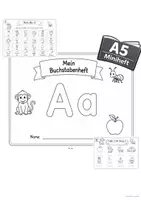 Vorschau - Arbeitsblätter - Buchstabeneinführung A Miniheft 1.Klasse - Deckblatt