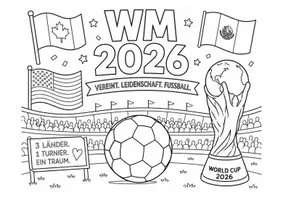 Vorschau - Anderer Materialtyp - Ausmalbilder - Fußball WM 2026 - Seite 1