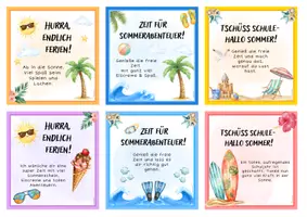 Vorschau - Mal- und Bastelvorlagen - Kleine Sommerferiengrüße - Seite 3