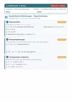 Vorschau - Arbeitsblätter - Mathematik 8 Gymnasium - Quadratische Gleichungen - Deckblatt