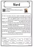Vorschau - Unterrichtsreihen - Nerd Lückentext mit Wortspeicher Hörverstehen und Suchsel - Seite 1