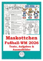 Vorschau - Arbeitsblätter - Fußball WM 2026 Maskottchen - Deckblatt